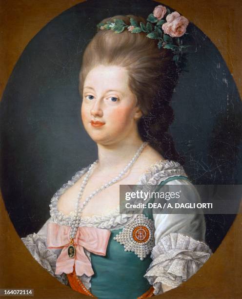Portrait of Sophie Dorothea of Wurttemberg , second wife of Tsar Paul I of Russia , Empress of Russia as Maria Fedorovna. Florence, Galleria Degli...