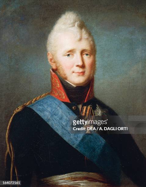 Portrait of Alexander I of Russia , Tsar and Emperor of Russia. Mosca, Gosurdarstvennyj Istoritscheskij Muzej