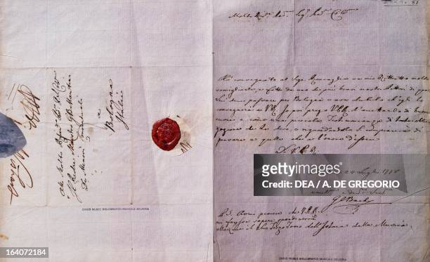 Handwritten letter by Johann Christian Bach , dated London, July 28, 1778. Bologna, Civico Museo Bibliografico Musicale