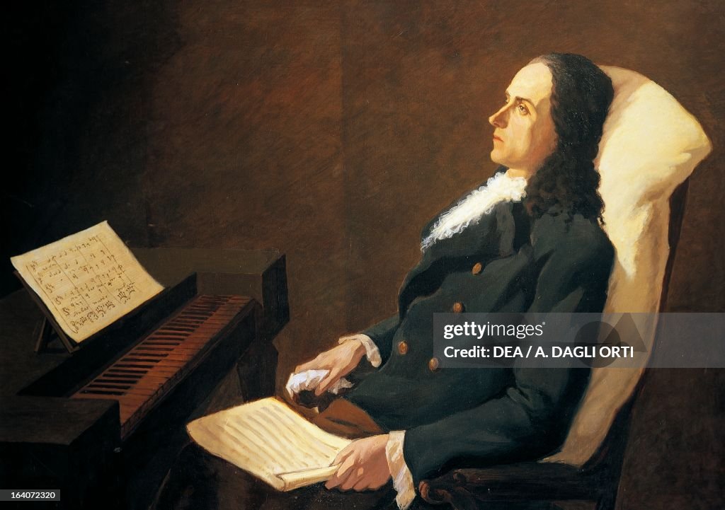 Portrait of Giovanni Battista Pergolesi , Italian composer, while ...
