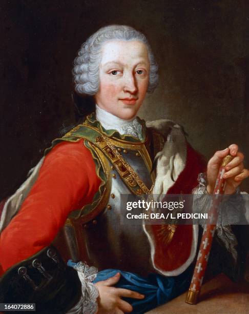 Portrait of Victor Amadeus III of Sardinia , King of Sardinia, painting by an unknown artist , oil on canvas, 97x82 cm. Caserta, Reggia Di Caserta...
