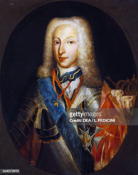 Portrait of Charles VII of Bourbon , King of Spain, also known as Charles VII of Naples. Painting by Anton Raphael Mengs , oil on canvas, 90x80 cm....
