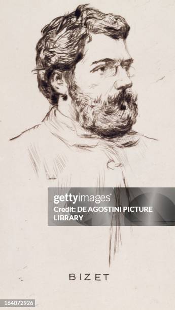 Portrait of Georges Bizet , French composer and pianist. Paris, Bibliothèque Nationale De France