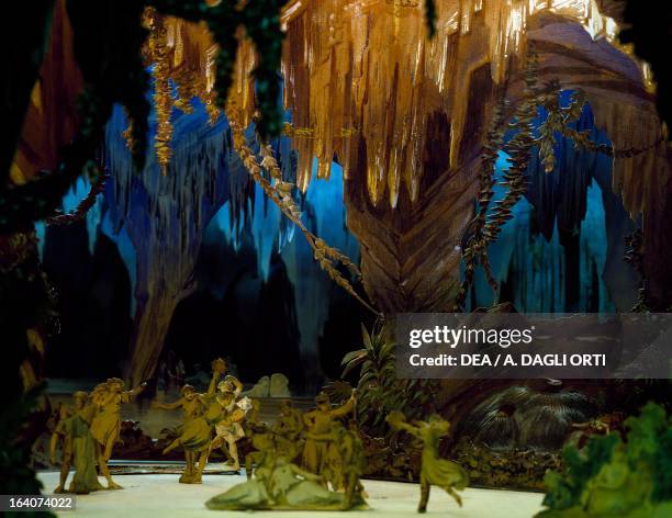 The grotto of Venus, model created in 1866 by Heinrich Doll for the set design of Tannhauser, by Richard Wagner .