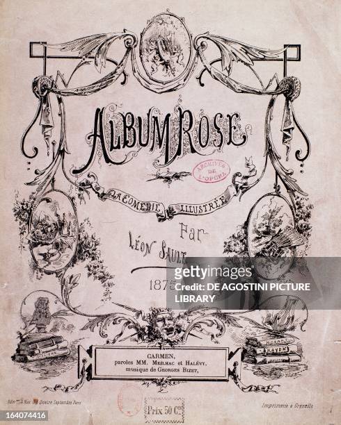 The Rose album issued for the opening night of Carmen, by Georges Bizet . Paris, Bibliothèque-Musée De L'Opéra National De Paris-Garnier