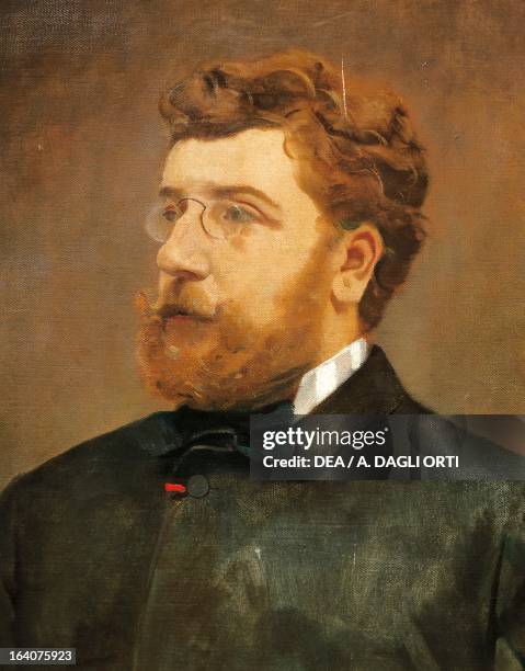 Portrait of Georges Bizet , French composer and pianist. Painting by Camillo Midas. Naples, Museo Storico Musicale