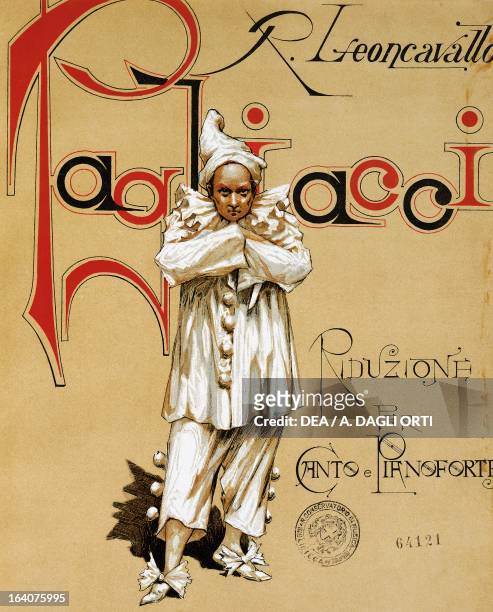 Reduced sheet music for Pagliacci, opera by Ruggero Leoncavallo . Naples, Museo Storico Musicale