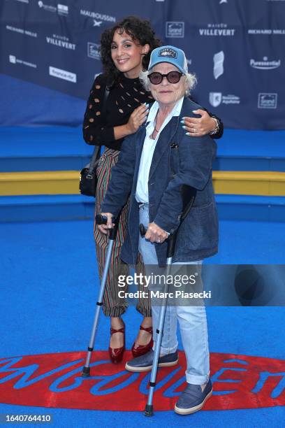 Barbara Pravi and Director Josee Dayan attend the 'Adieu Vinyle' Photocall during Day Five of the 16th Angouleme French-Speaking Film Festival on...