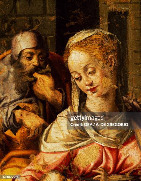 Detail from the Nativity, painting by a 15th century Sardinian master. Ploaghe, Pinacoteca Giovanni Spano