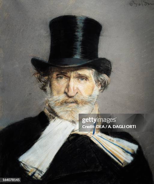 Portrait of Giuseppe Verdi Italian composer. Painting by Giovanni Boldini . Rome, Galleria Nazionale D'Arte Moderna