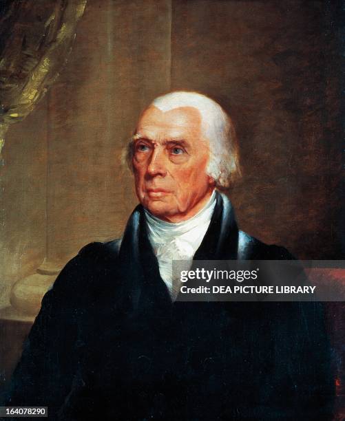 Portrait of James Madison , American politician, President of the United States of America. Painting by John Trumbull . Washington, Smithsonian...