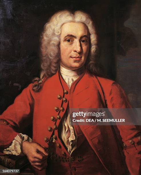 Portrait of Carl Linnaeus, also known as Carl Von Linne' , Swedish botanist, physician, and naturalist. Painting by Johan Henrik Scheffel , 1739....