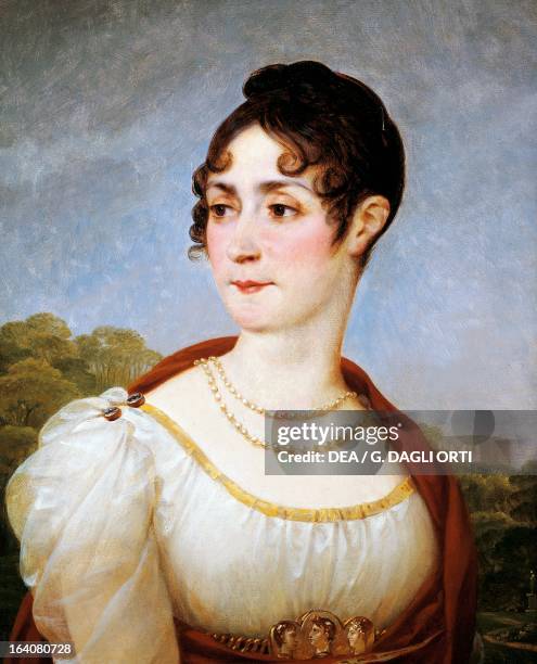 Portrait of Josephine Bonaparte or Josephine de Beauharnais , first wife of Napoleon Bonaparte, Empress of France Painting by Antoine-Jean Gros ....