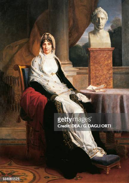 Portrait of Madame Mere, Maria Letizia Ramolino Bonaparte mother of Napoleon Bonaparte. Painting by Francois Gerard . Versailles, Château De...