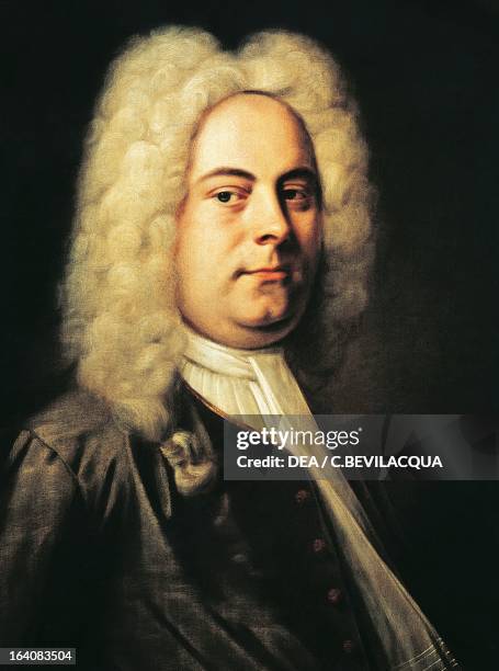 Portrait of George Friedrich Handel , German-born British composer, painting by Balthasar Denner , ca 1726. London, National Portrait Gallery