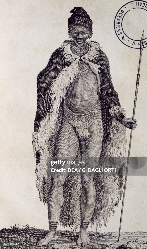 Hottentot Man Engraving From Travels Into The Interior Of Africa Via hottentot-man-engraving-from-travels-into-the-interior-of-africa-via