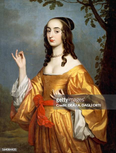 Portrait of Countess Louise Henriette of Nassau , painting by Willem van Honthorst . Aquisgrana, Suermondt Ludwig Museum