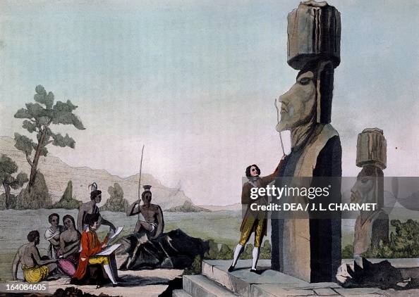 Early Italian Explorers Ratto Explorers and natives, Italian engraving, ca 1820, copy of an... News ...