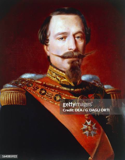 Portrait of Napoleon III of France , President of the French Republic from 1848 to 1852 and Emperor of France from 1852 to 1870.