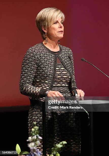 Princess Laurentien of The Netherlands attends the "European Cultural Foundation Princess Margriet Award" on March 19, 2013 in Brussel, Belgium.
