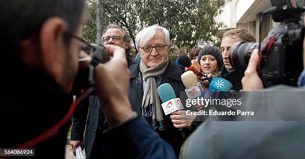 Earl of Fontao Jose Manuel Moreno Romero attends Madrid court to hear statements from witnesses of the 'Noos Case', in which Princess Cristina's...