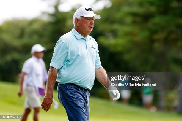 Mark O'Meara of the United States walks the sixth hole during the second round of The Ally Challenge presented by McLaren at Warwick Hills Golf And...