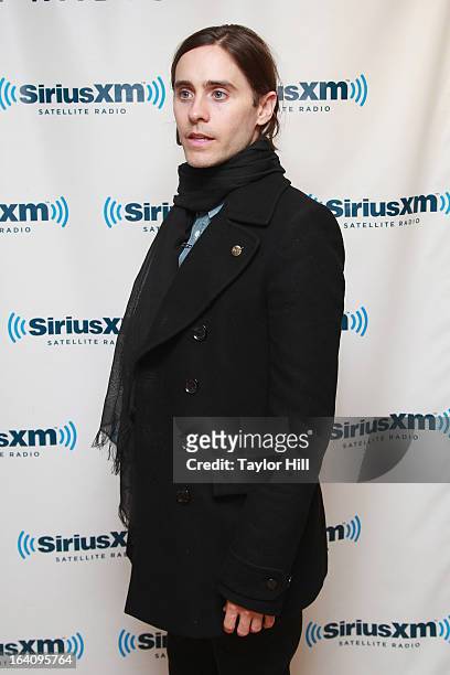 Jared Leto of 30 Seconds to Mars visits the SiriusXM Studios on March 19, 2013 in New York City.