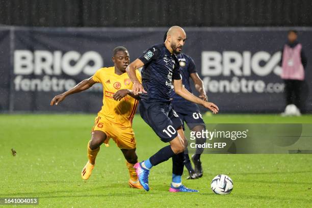 Khalid BOUTAIB during the Ligue 2 BKT match between Pau Football Club and Rodez Aveyron Football at Nouste Camp on August 2, 2023 in Pau, France.