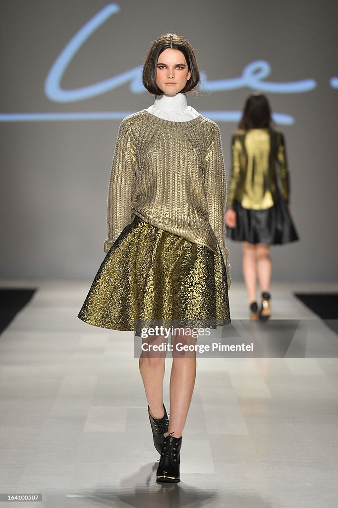 World MasterCard Fashion Week Fall 2013 Collection in Toronto - Line Knitwear - Runway