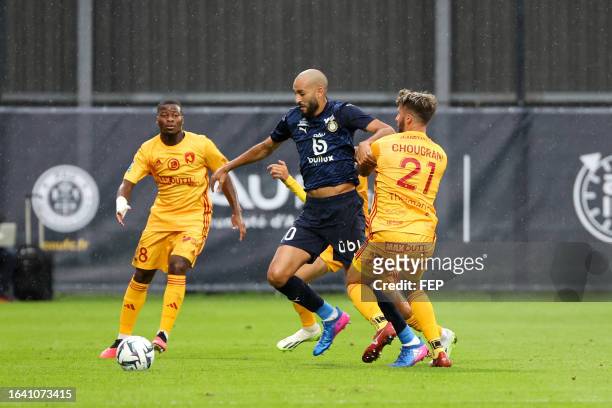 Khalid BOUTAIB during the Ligue 2 BKT match between Pau Football Club and Rodez Aveyron Football at Nouste Camp on August 2, 2023 in Pau, France.