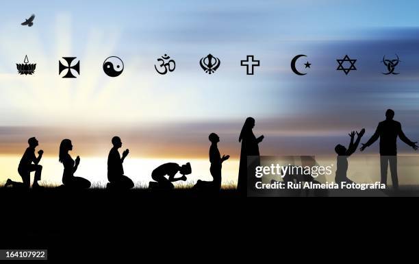 religion confusion - hindu muslim unity stockfoto's en -beelden