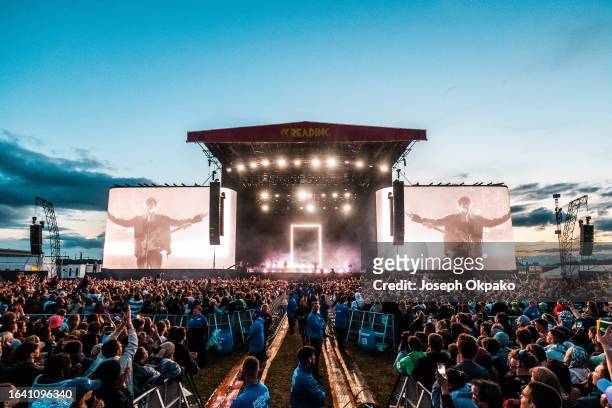 General view of the main stage on day 2 of Reading Festival 2023 at Richfield Avenue on August 26, 2023 in Reading, England.