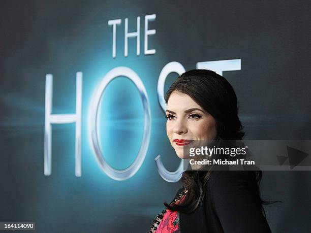 Stephenie Meyer arrives at the Los Angeles premiere of "The Host" held at ArcLight Cinemas Cinerama Dome on March 19, 2013 in Hollywood, California.