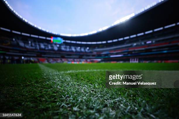 General view of the Azteca Stadium prior the 6th round match between America and Leon as part of Torneo Apertura 2023 Liga MX at Azteca Stadium on...