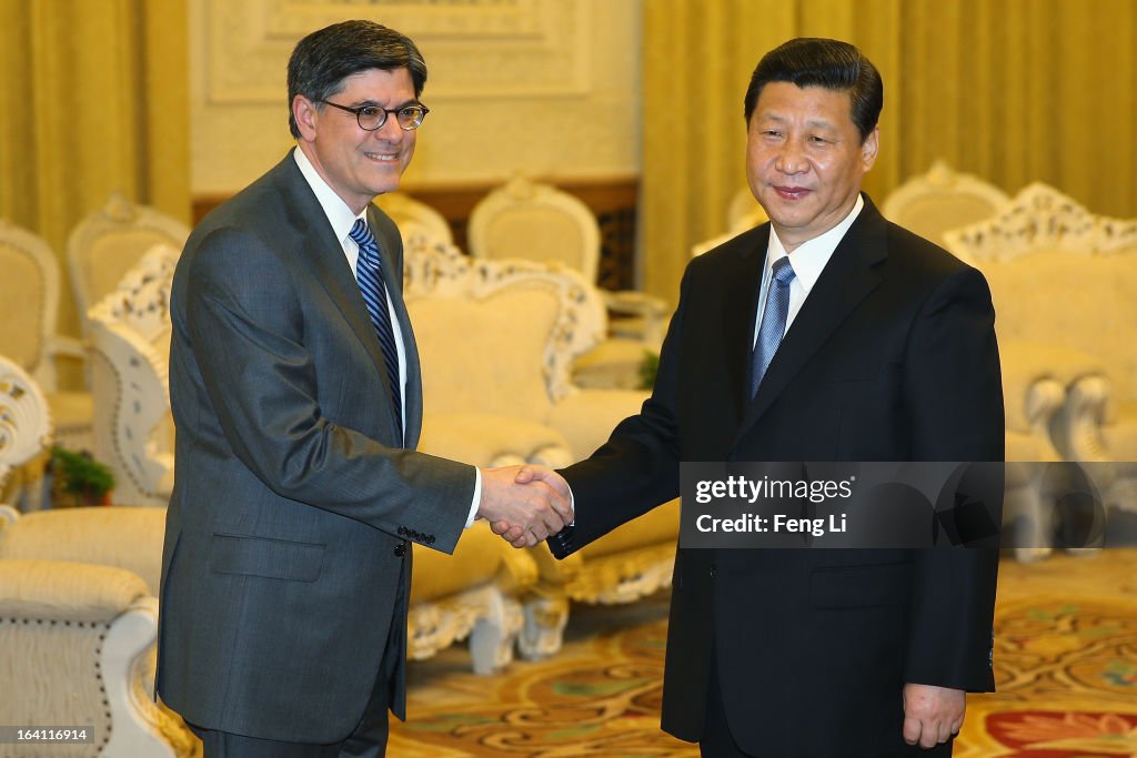 Xi Jinping Meets U.S. Secretary Of Treasury Jacob Lew