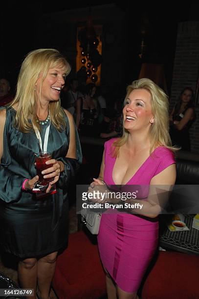 Nancy Hadley and Nicole Taffer appear during a "Bar Rescue" happy hour event at the Lavo Restaurant & Nightclub at The Palazzo Las Vegas during the...