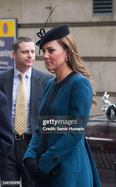 Catherine, Duchess of Cambridge visits Baker Street Underground Station to celebrate the Underground's 150th Birthday on March 20, 2013 in London,...