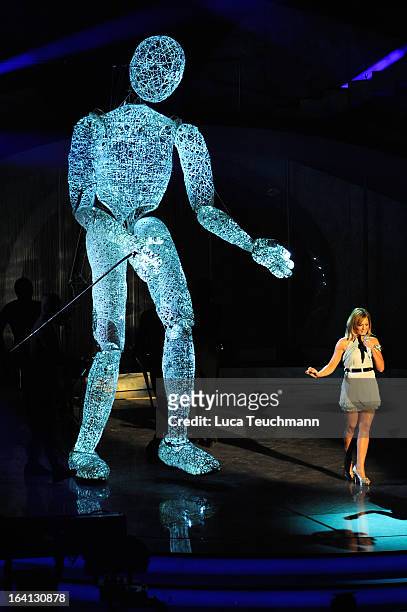 Helene Fischer performs at 'Das Fruehlingsfest der 100.000 Bluetten' TV-Show at GETEC Arena on March 16, 2013 in Magdeburg, Germany.