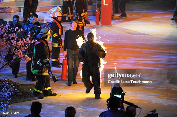 Lucy Diakovska attends 'Das Fruehlingsfest der 100.000 Bluetten' TV-Show at GETEC Arena on March 16, 2013 in Magdeburg, Germany.