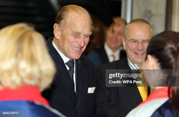 Prince Philip, Duke of Edinburgh makes an official visit to Baker Street Underground Station, to mark 150th anniversary of the London Underground on...