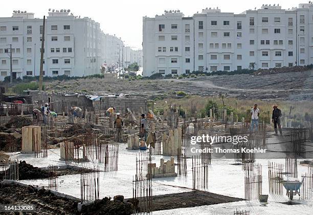 Building site for a new housing development in Tangier, Morocco on November 01, 2011.