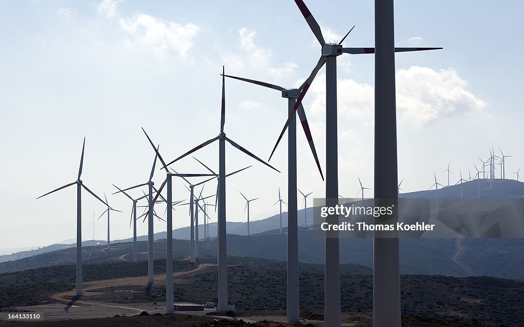 Wind Farm In Tangier, Morocco