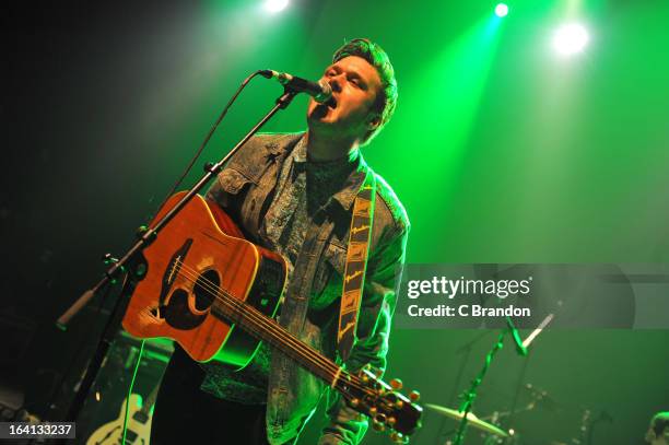 Tom Rowlett of Dexters performs on stage at O2 Shepherd's Bush Empire on March 17, 2013 in London, England.