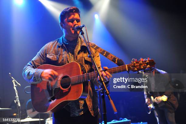 Tom Rowlett of Dexters performs on stage at O2 Shepherd's Bush Empire on March 17, 2013 in London, England.