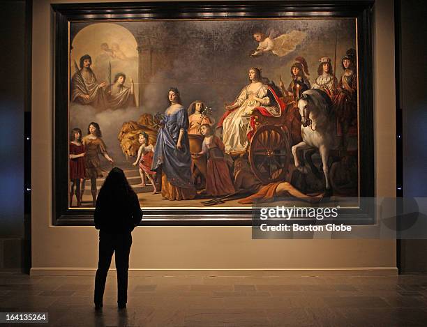 The MFA is unveiling a very large 17th century dutch painting "Triumph of the Winter Queen: Allegory of the Just" , by Gerrit van Honthorst, in a way...