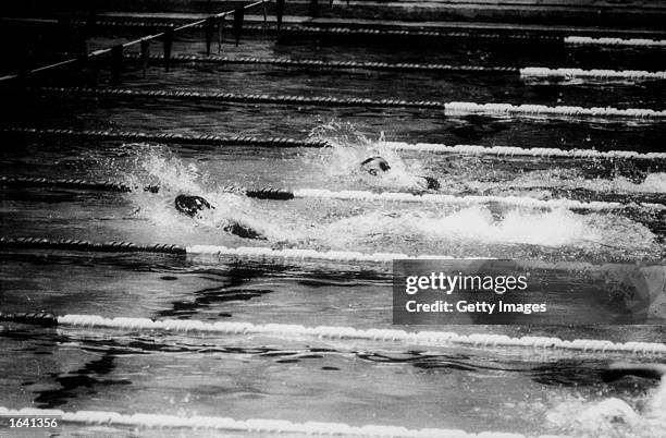 Dawn Fraser of Australia wins the 100m Freestyle Final at the Olympic Games in Tokyo, Japan. \ Mandatory Credit: Allsport UK /Allsport