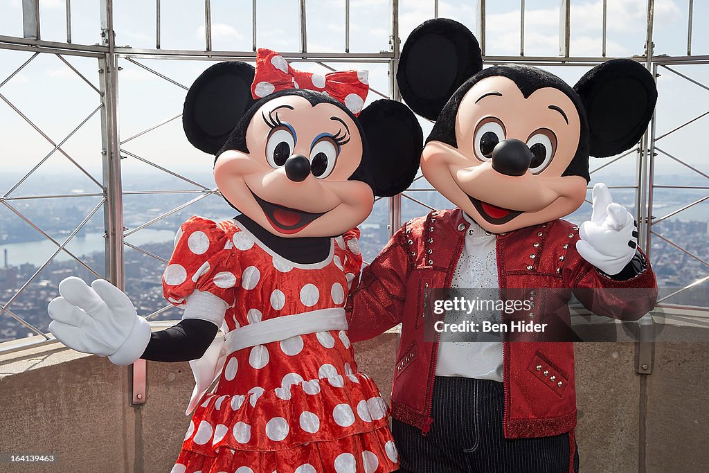 Mickey Mouse And Minnie Mouse Visit The Empire State Building