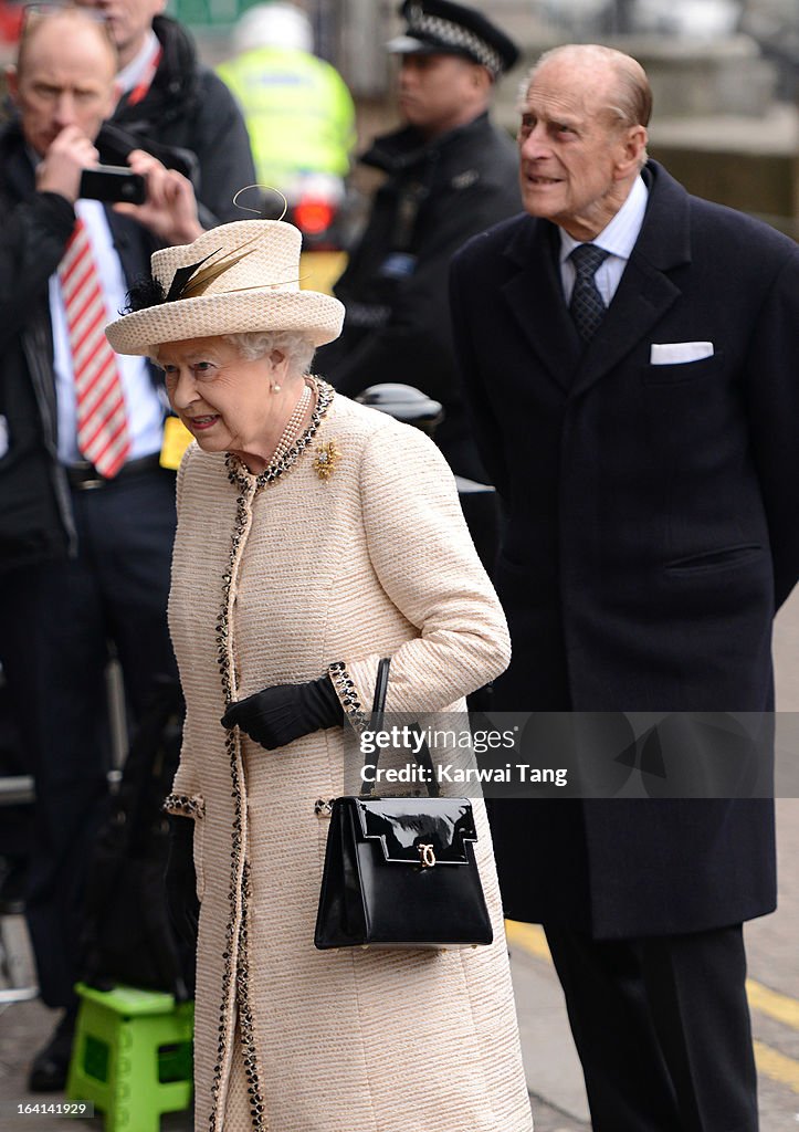 The Queen, Duke Of Edinburgh & Catherine, Duchess of Cambridge Visit Baker Street Underground Station