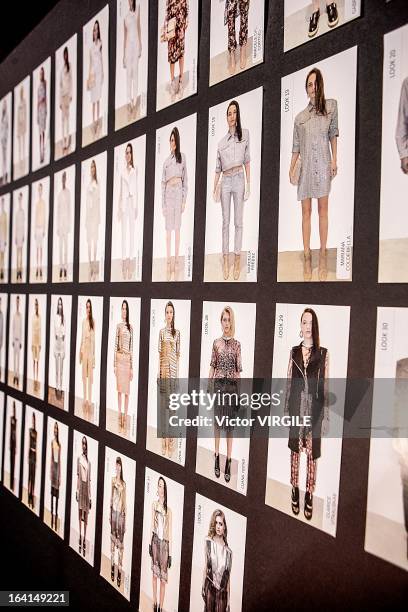 Backstage and atmosphere at the Ellus fashion show during Sao Paulo Fashion Week Spring Summer 2013/2014 on March 19, 2013 in Sao Paulo, Brazil.