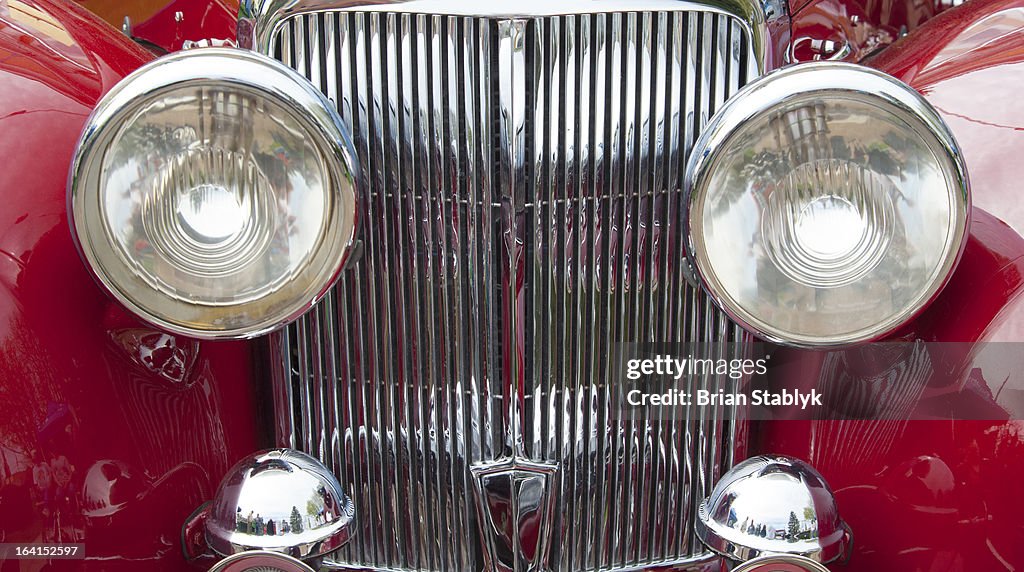 Grill of vintage English car